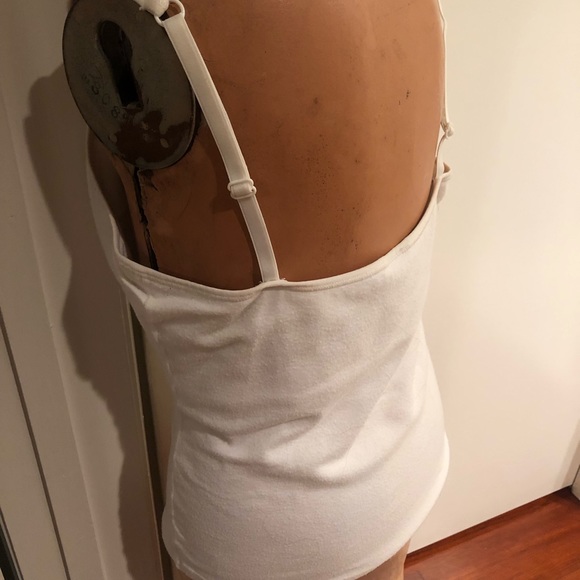 Camisoles Set of 2 Cami Tank Tops Tan/White Size Med Fits Sm/Med - Picture 12 of 16